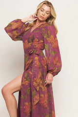 EMBER GARDEN WOVEN MAXI DRESS - Flying Tomato - Flyclothing LLC