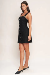 MONACO HOUR TWEED MINI DRESS - Flying Tomato - Flyclothing LLC