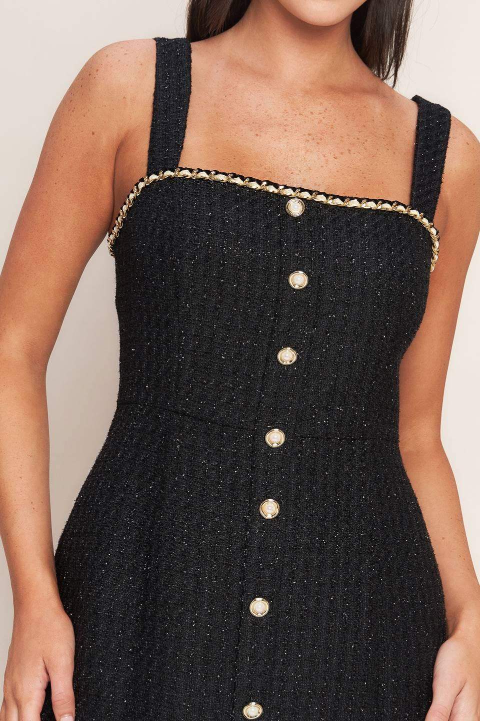 MONACO HOUR TWEED MINI DRESS - Flying Tomato - Flyclothing LLC
