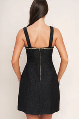 MONACO HOUR TWEED MINI DRESS - Flying Tomato - Flyclothing LLC
