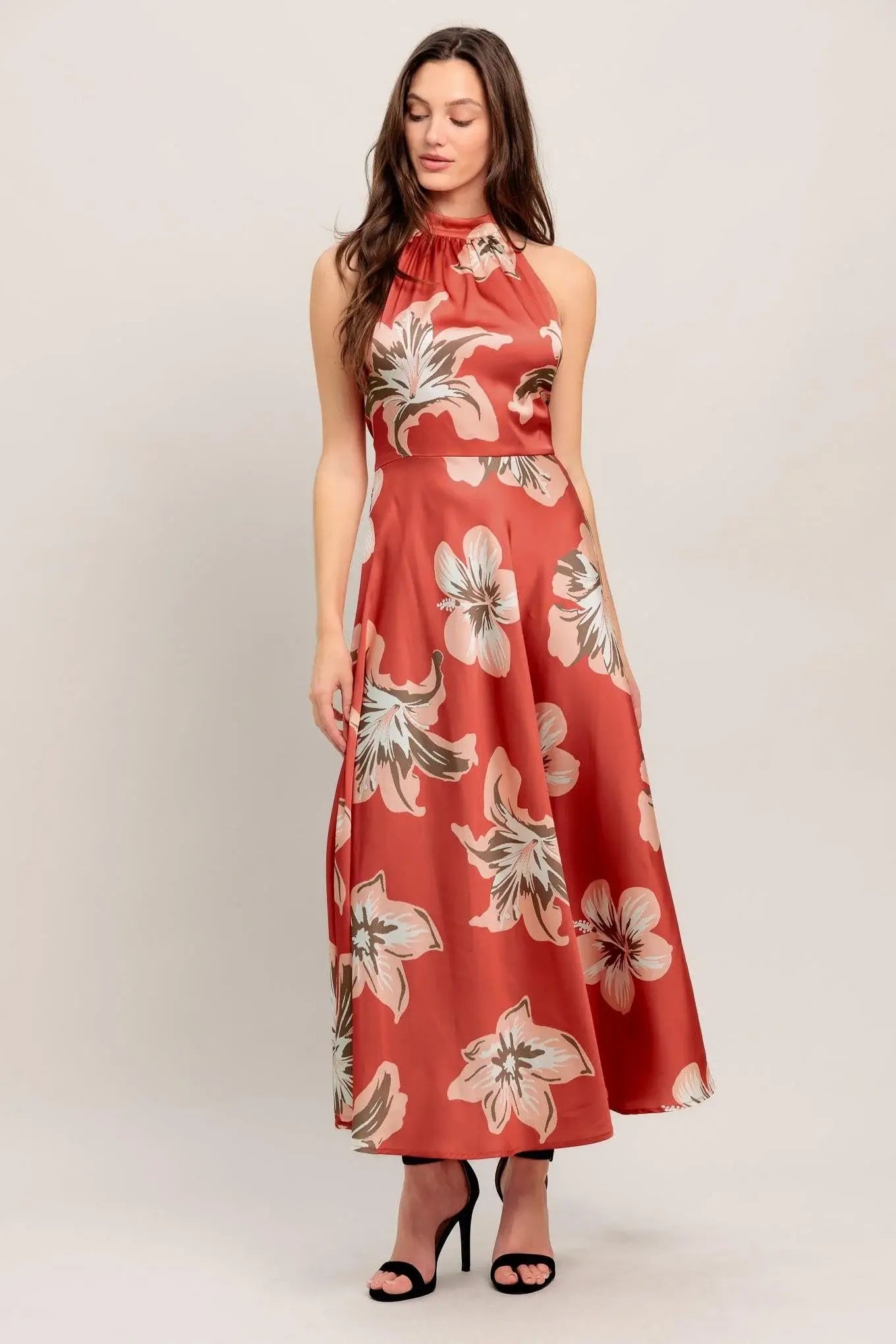 CAN’T LOOK AWAY WOVEN MIDI DRESS - Flying Tomato - Flyclothing LLC
