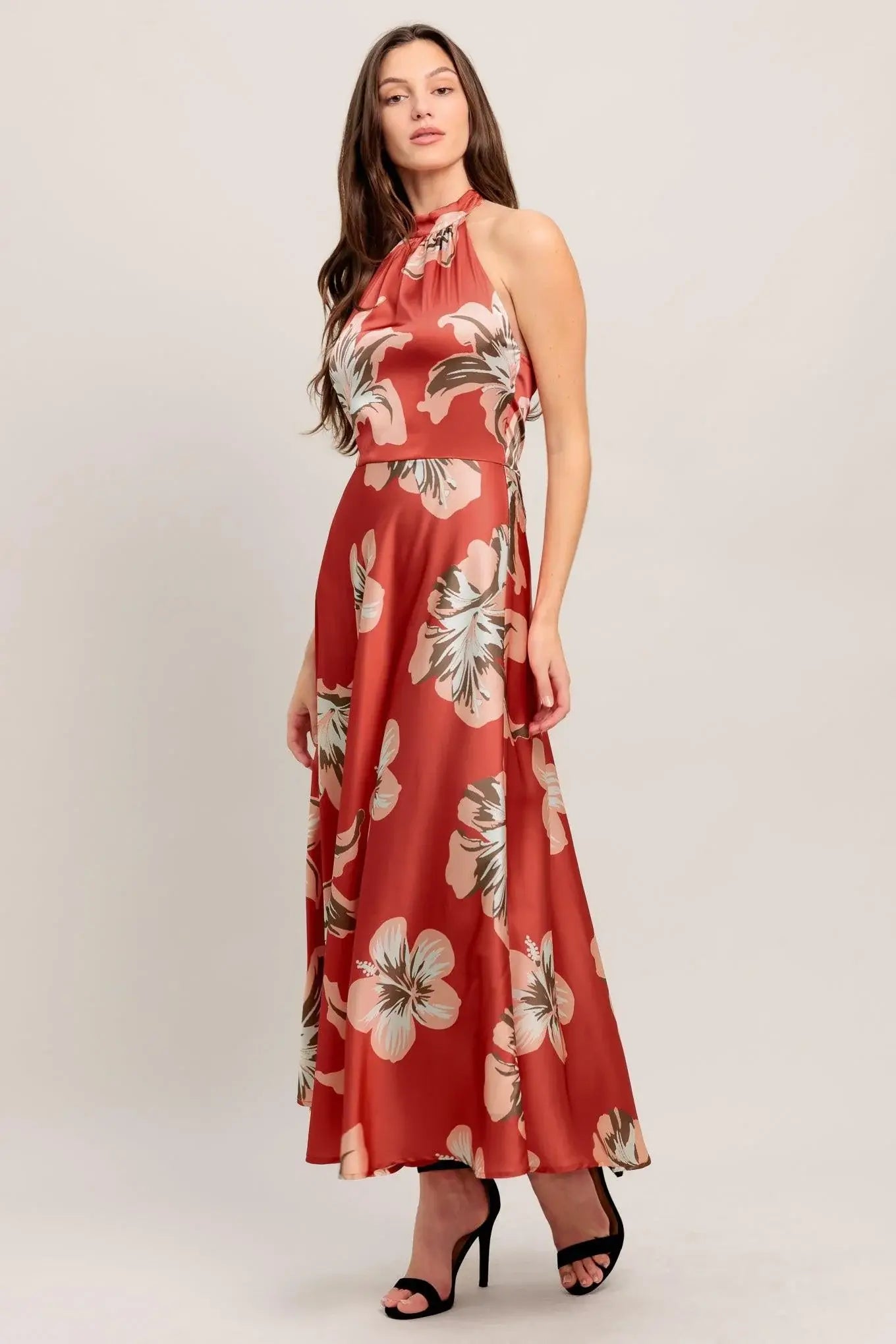 CAN’T LOOK AWAY WOVEN MIDI DRESS - Flying Tomato - Flyclothing LLC