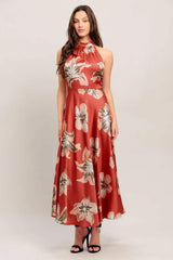 CAN’T LOOK AWAY WOVEN MIDI DRESS - Flying Tomato - Flyclothing LLC