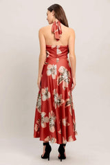 CAN’T LOOK AWAY WOVEN MIDI DRESS - Flying Tomato - Flyclothing LLC