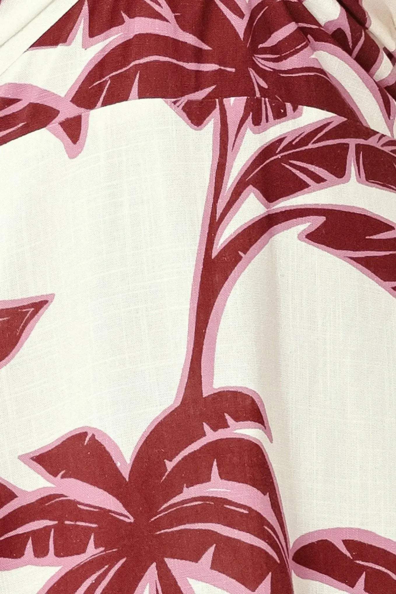 PALM SIREN WOVEN MIDI DRESS - Flying Tomato - Flyclothing LLC
