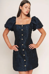 GOLDEN MOON WOVEN MINI DRESS - Flying Tomato - Flyclothing LLC