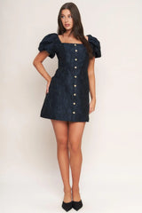 GOLDEN MOON WOVEN MINI DRESS - Flying Tomato - Flyclothing LLC