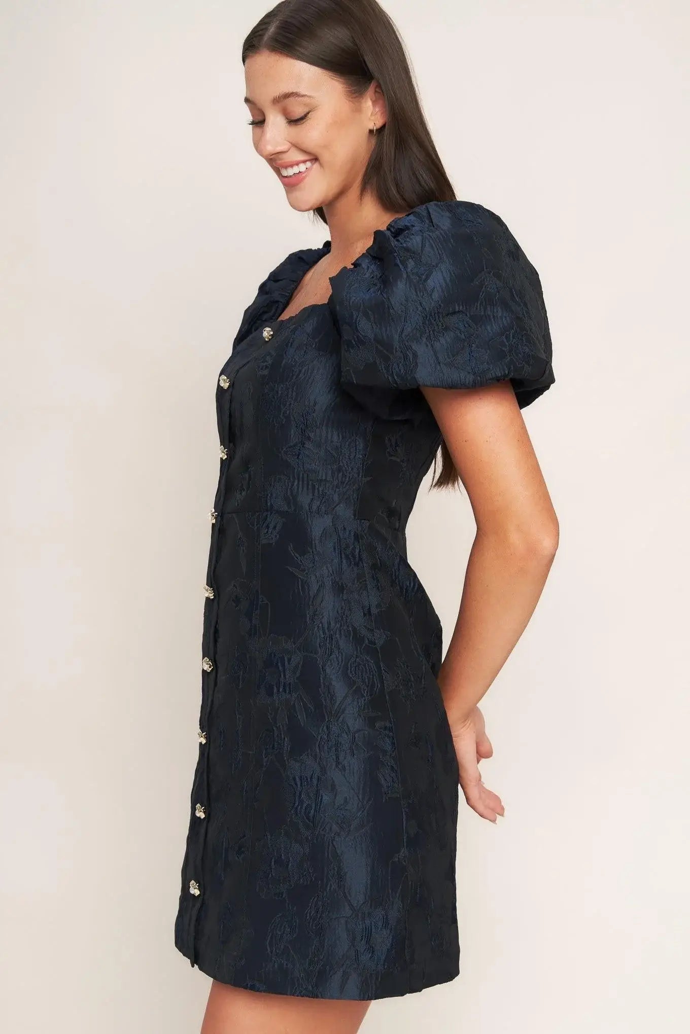 GOLDEN MOON WOVEN MINI DRESS - Flying Tomato - Flyclothing LLC