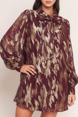 METALLIC MUSE WOVEN MINI DRESS - Flying Tomato - Flyclothing LLC