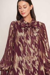 METALLIC MUSE WOVEN MINI DRESS - Flying Tomato - Flyclothing LLC