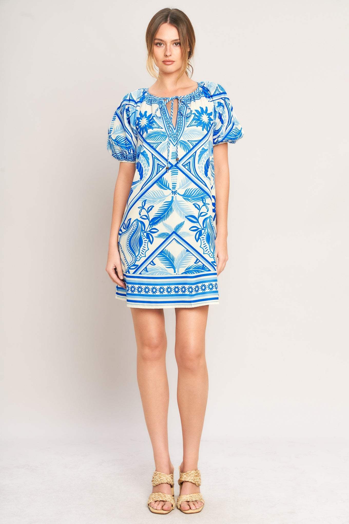 BLUE LAGOON RESORT WOVEN MINI DRESS - Flying Tomato - Flyclothing LLC