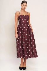 MARASCHINO CHIC WOVEN MIDI DRESS - Flying Tomato - Flyclothing LLC