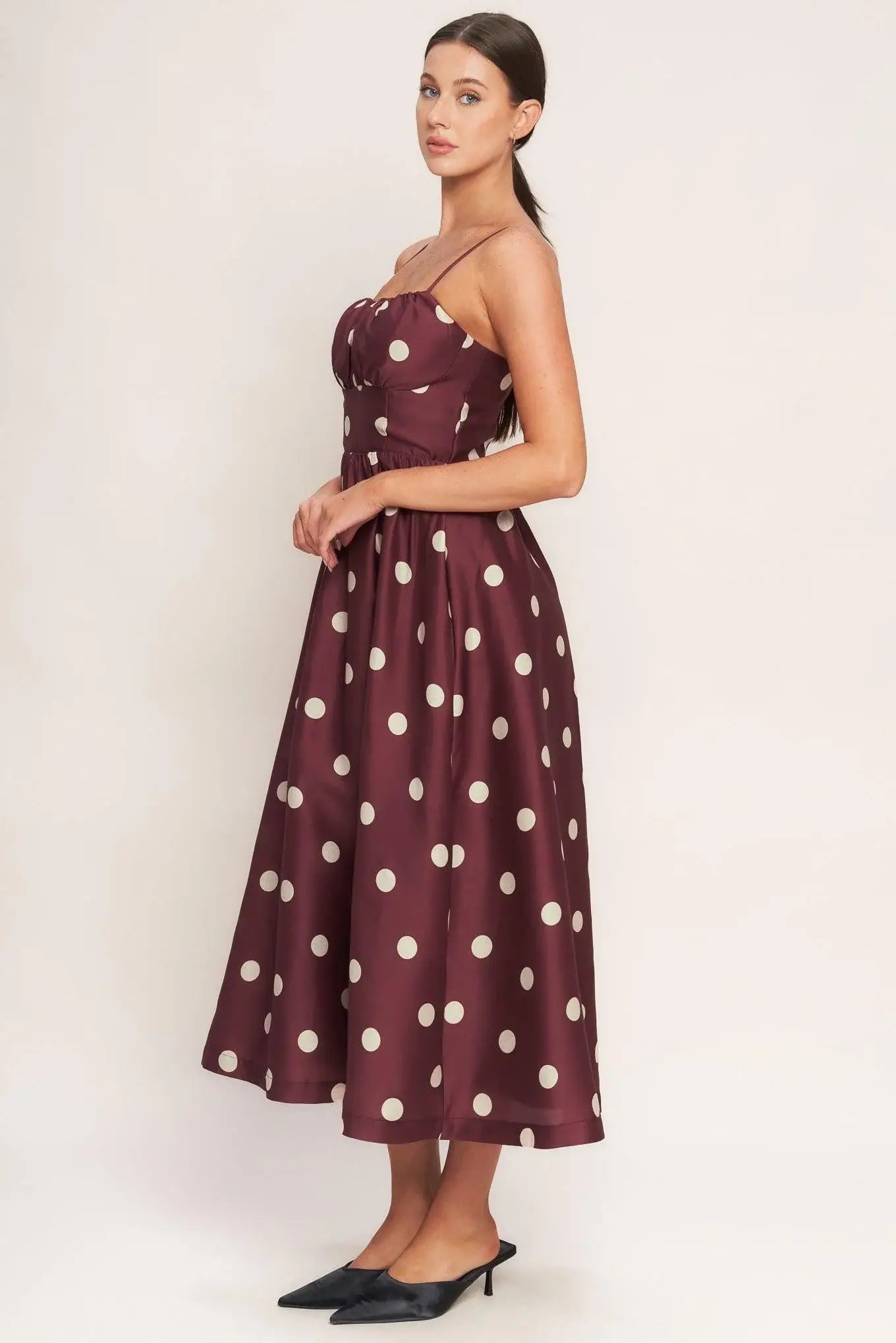 MARASCHINO CHIC WOVEN MIDI DRESS - Flying Tomato - Flyclothing LLC