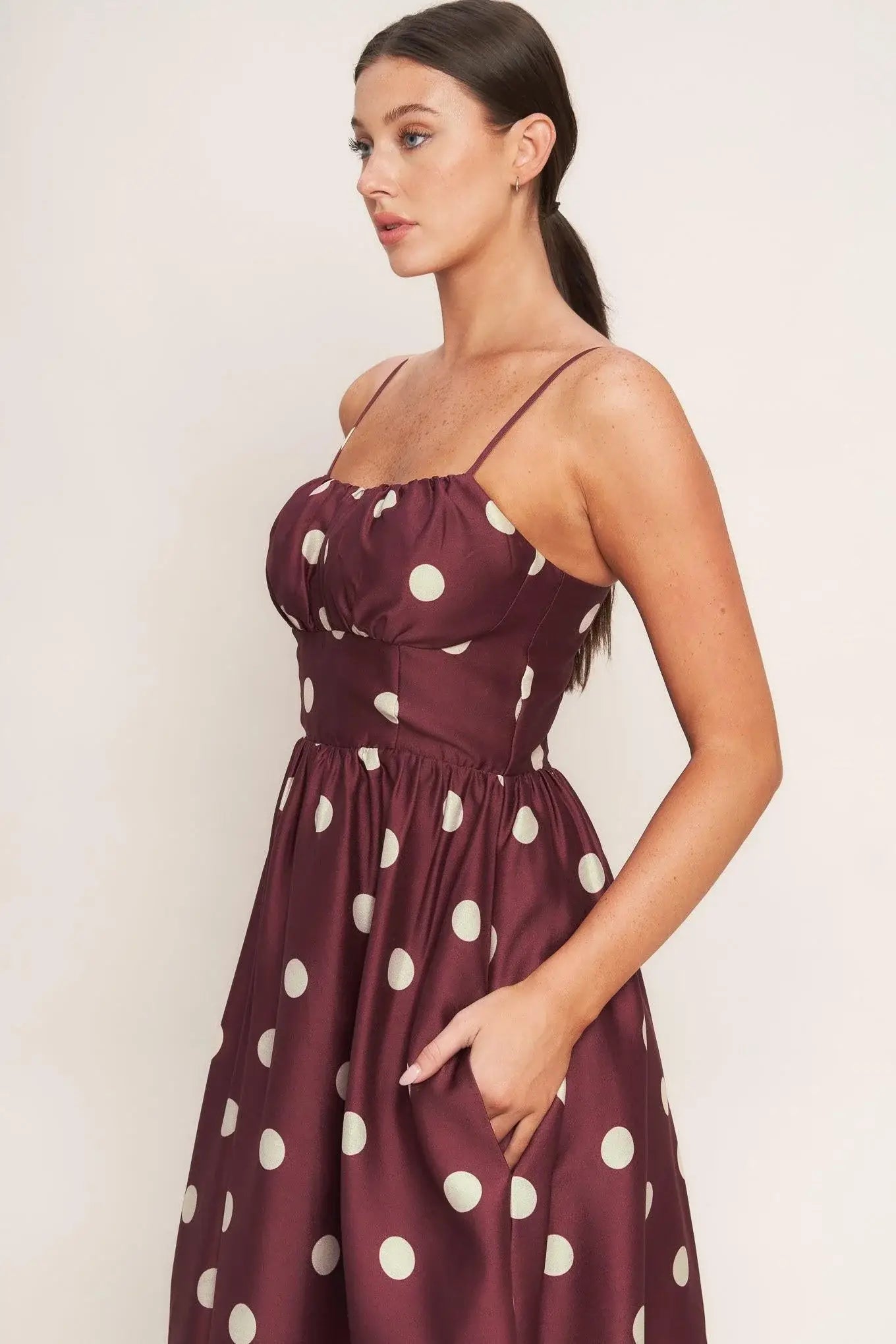 MARASCHINO CHIC WOVEN MIDI DRESS - Flying Tomato - Flyclothing LLC