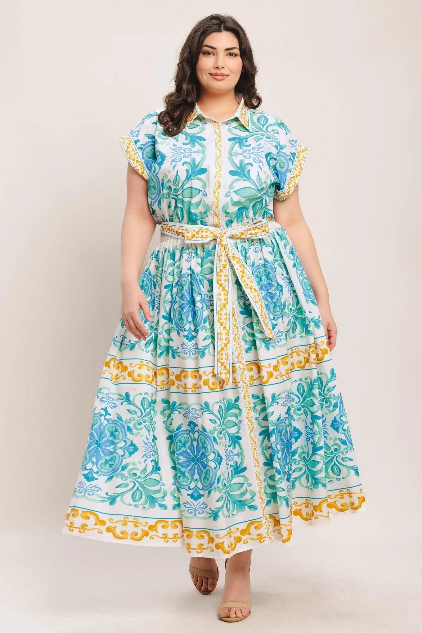 BLUE REGALIA WOVEN MIDI DRESS - Flying Tomato - Flyclothing LLC