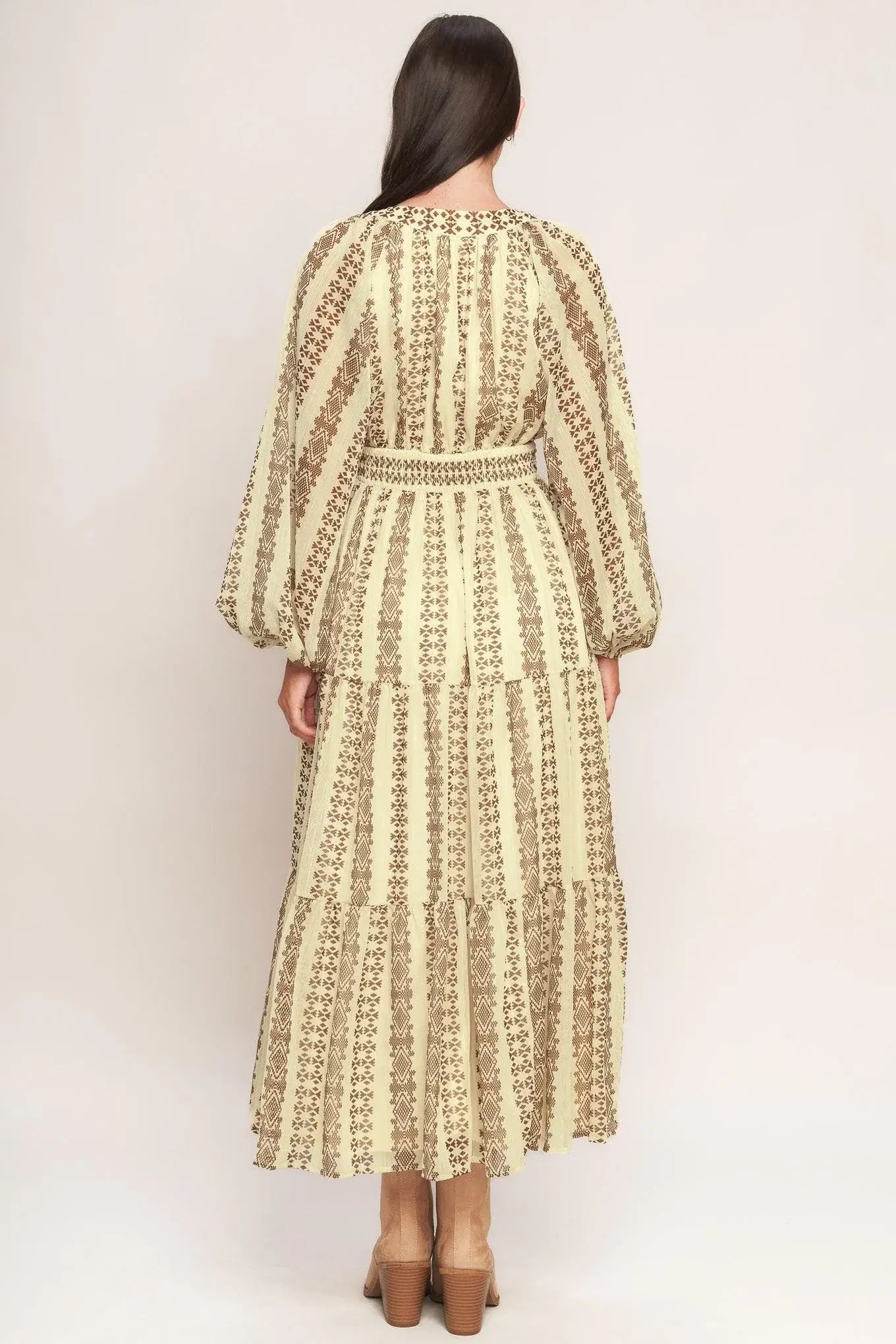 TRIBAL WHISPER WOVEN MIDI DRESS - Flying Tomato - Flyclothing LLC