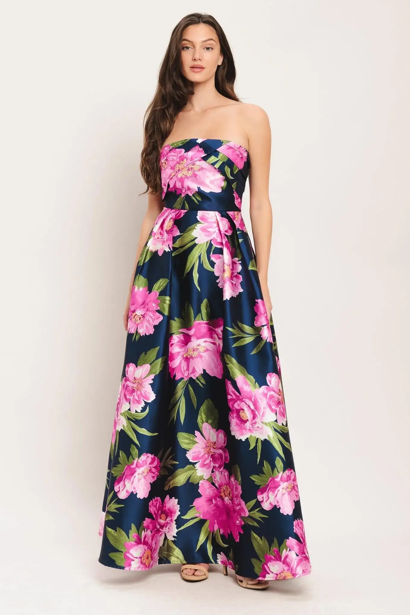 LUNA FLORA WOVEN MAXI DRESS - Flying Tomato - Flyclothing LLC