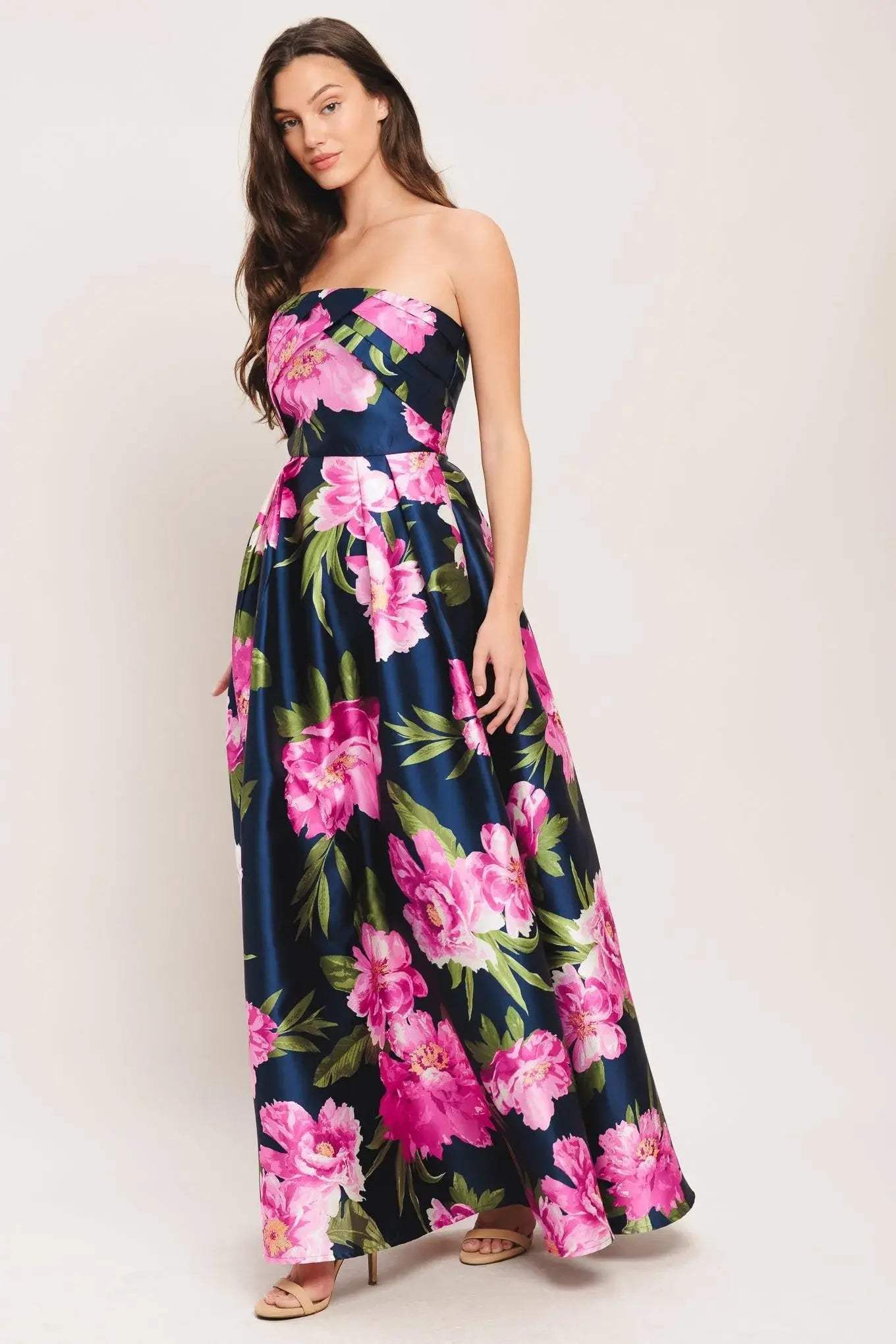 LUNA FLORA WOVEN MAXI DRESS - Flying Tomato - Flyclothing LLC