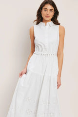 HAMPTONS SUMMER WOVEN MIDI DRESS - Flying Tomato - Flyclothing LLC