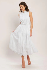 HAMPTONS SUMMER WOVEN MIDI DRESS - Flying Tomato - Flyclothing LLC