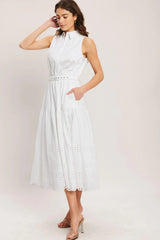 HAMPTONS SUMMER WOVEN MIDI DRESS - Flying Tomato - Flyclothing LLC