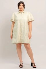BREATHABLE WEAVE WOVEN MINI DRESS - Flying Tomato - Flyclothing LLC