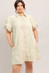 BREATHABLE WEAVE WOVEN MINI DRESS - Flying Tomato - Flyclothing LLC