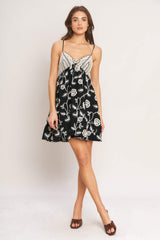DARK ROMANCE WOVEN MINI DRESS - Flying Tomato - Flyclothing LLC