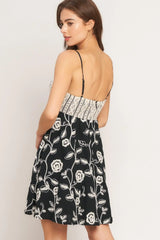 DARK ROMANCE WOVEN MINI DRESS - Flying Tomato - Flyclothing LLC