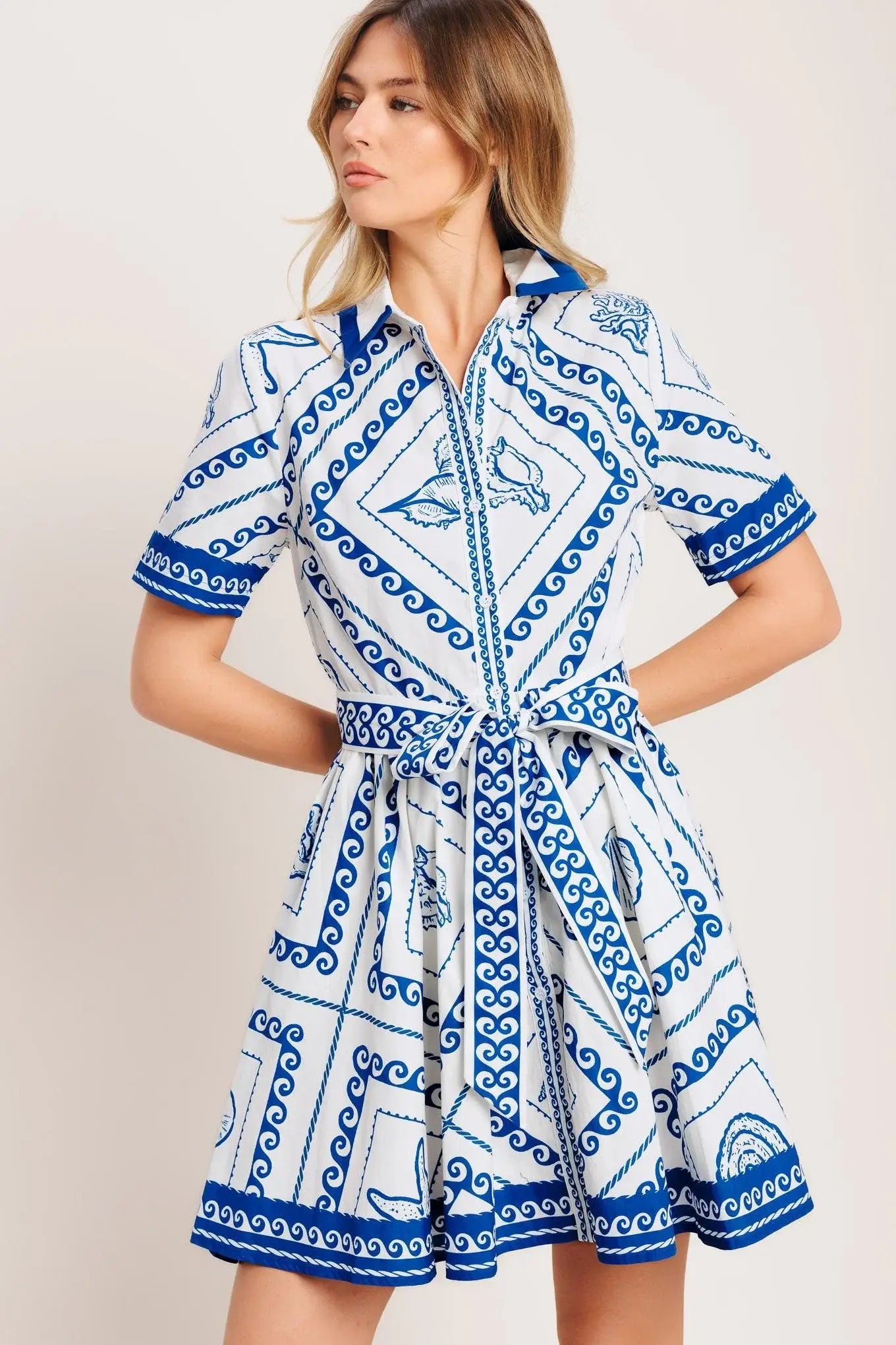 ISLAND POLISH WOVEN MINI DRESS - Flying Tomato - Flyclothing LLC