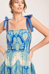 OCEAN TAPESTRY WOVEN MAXI DRESS - Flying Tomato - Flyclothing LLC