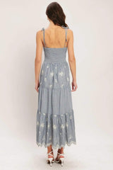 SALT AIR STRIPE WOVEN MIDI DRESS - Flying Tomato - Flyclothing LLC