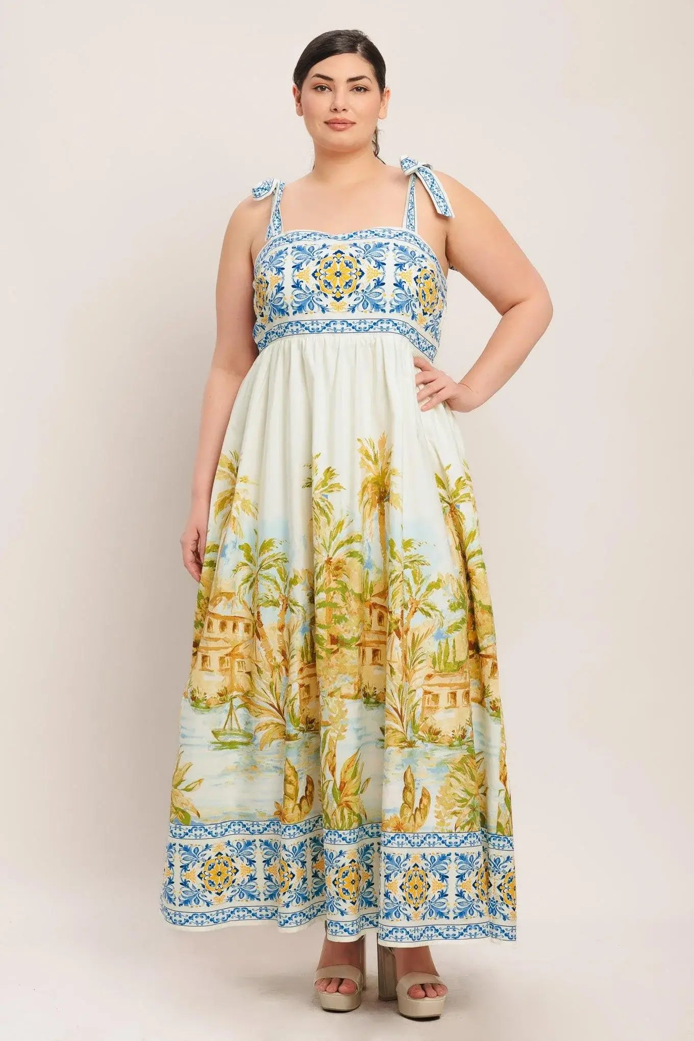 POSTCARD PERFECT WOVEN MAXI DRESS - Flying Tomato - Flyclothing LLC