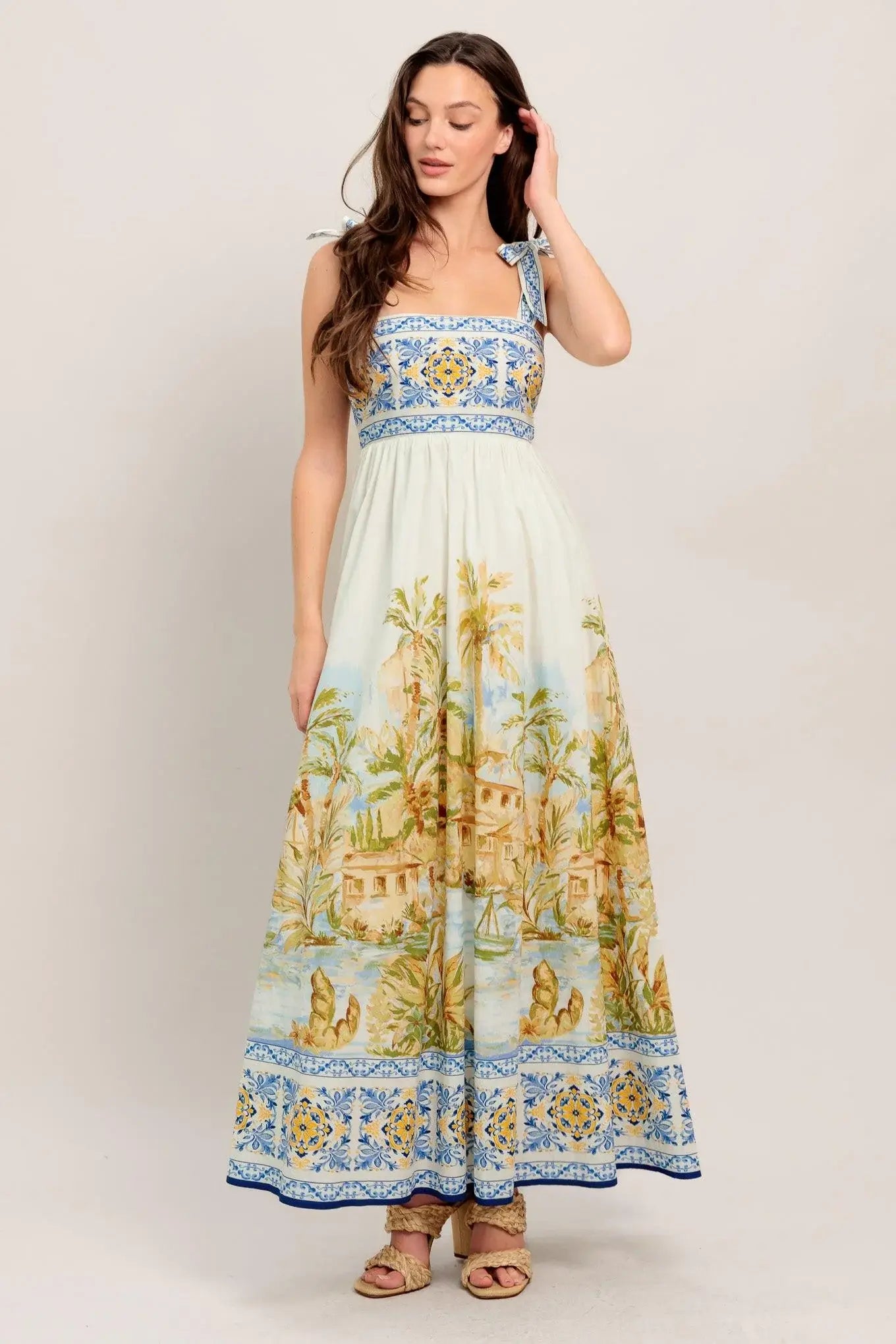 POSTCARD PERFECT WOVEN MAXI DRESS - Flying Tomato - Flyclothing LLC