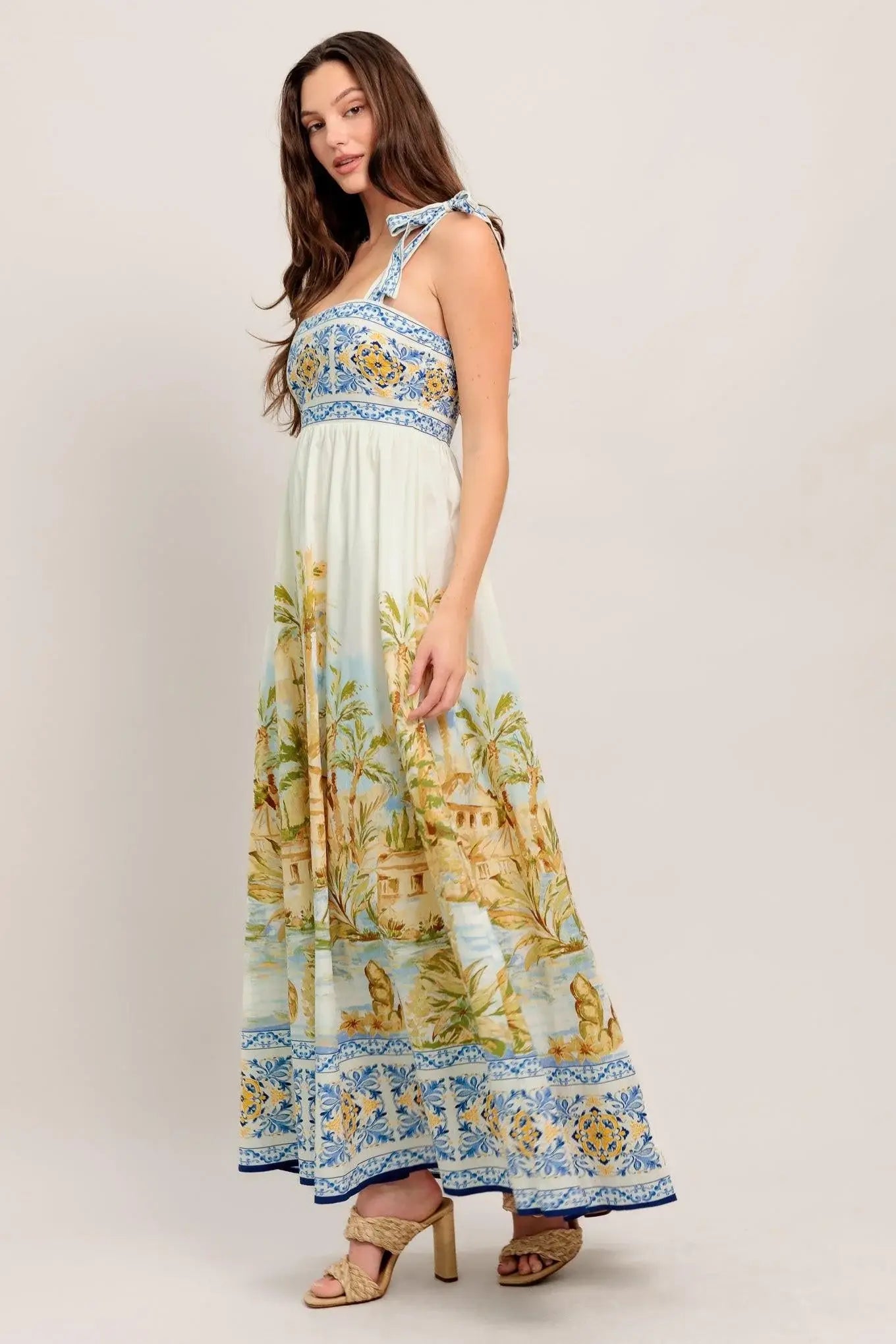 POSTCARD PERFECT WOVEN MAXI DRESS - Flying Tomato - Flyclothing LLC