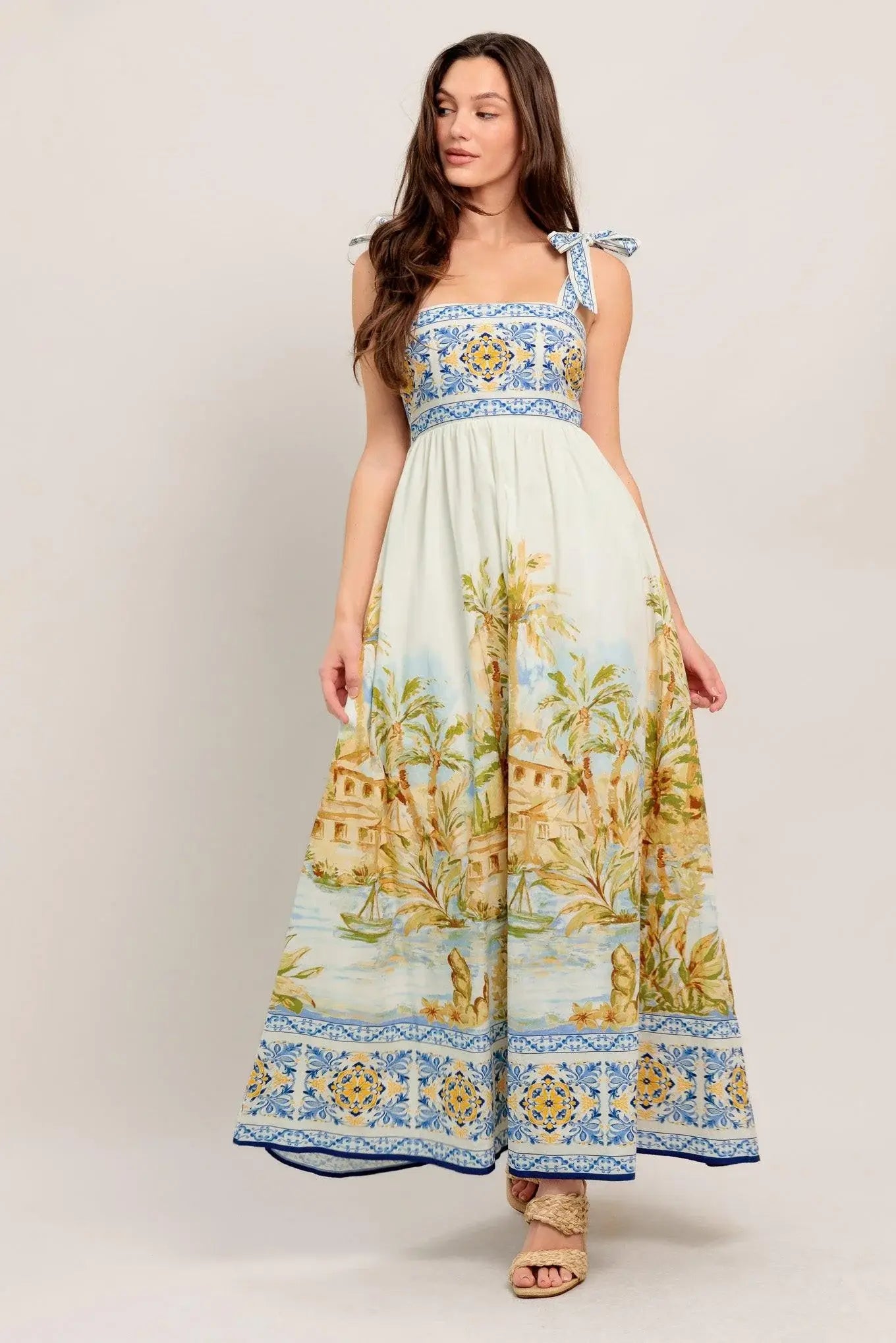 POSTCARD PERFECT WOVEN MAXI DRESS - Flying Tomato - Flyclothing LLC