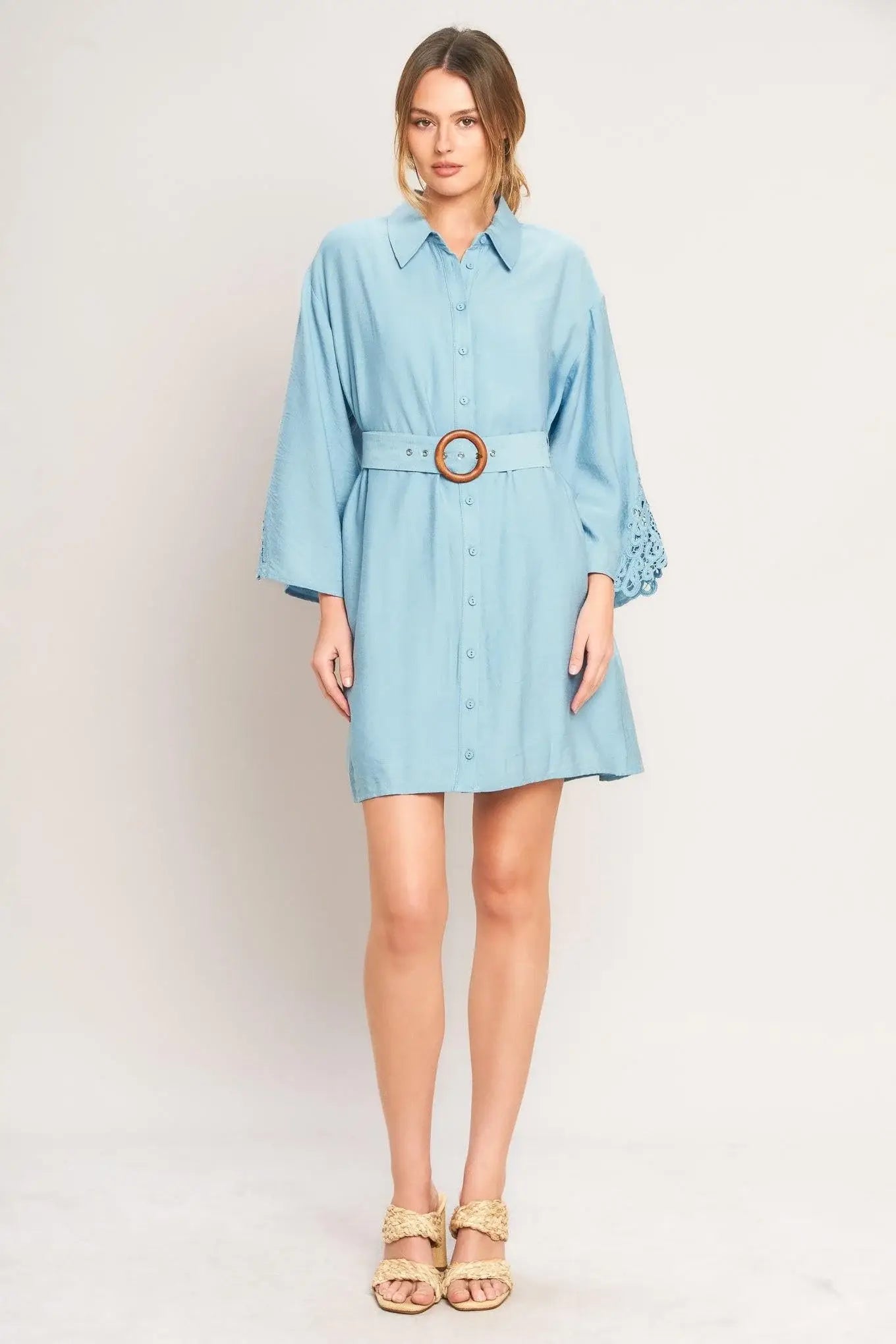 AZURE COAST WOVEN MINI DRESS - Flying Tomato - Flyclothing LLC