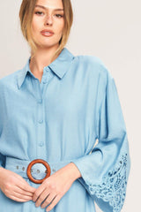 AZURE COAST WOVEN MINI DRESS - Flying Tomato - Flyclothing LLC