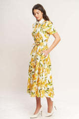 UPLIFTING PALETTE WOVEN MIDI DRESS - Flying Tomato - Flyclothing LLC