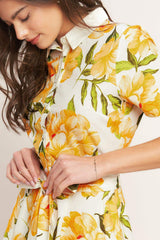 UPLIFTING PALETTE WOVEN MIDI DRESS - Flying Tomato - Flyclothing LLC