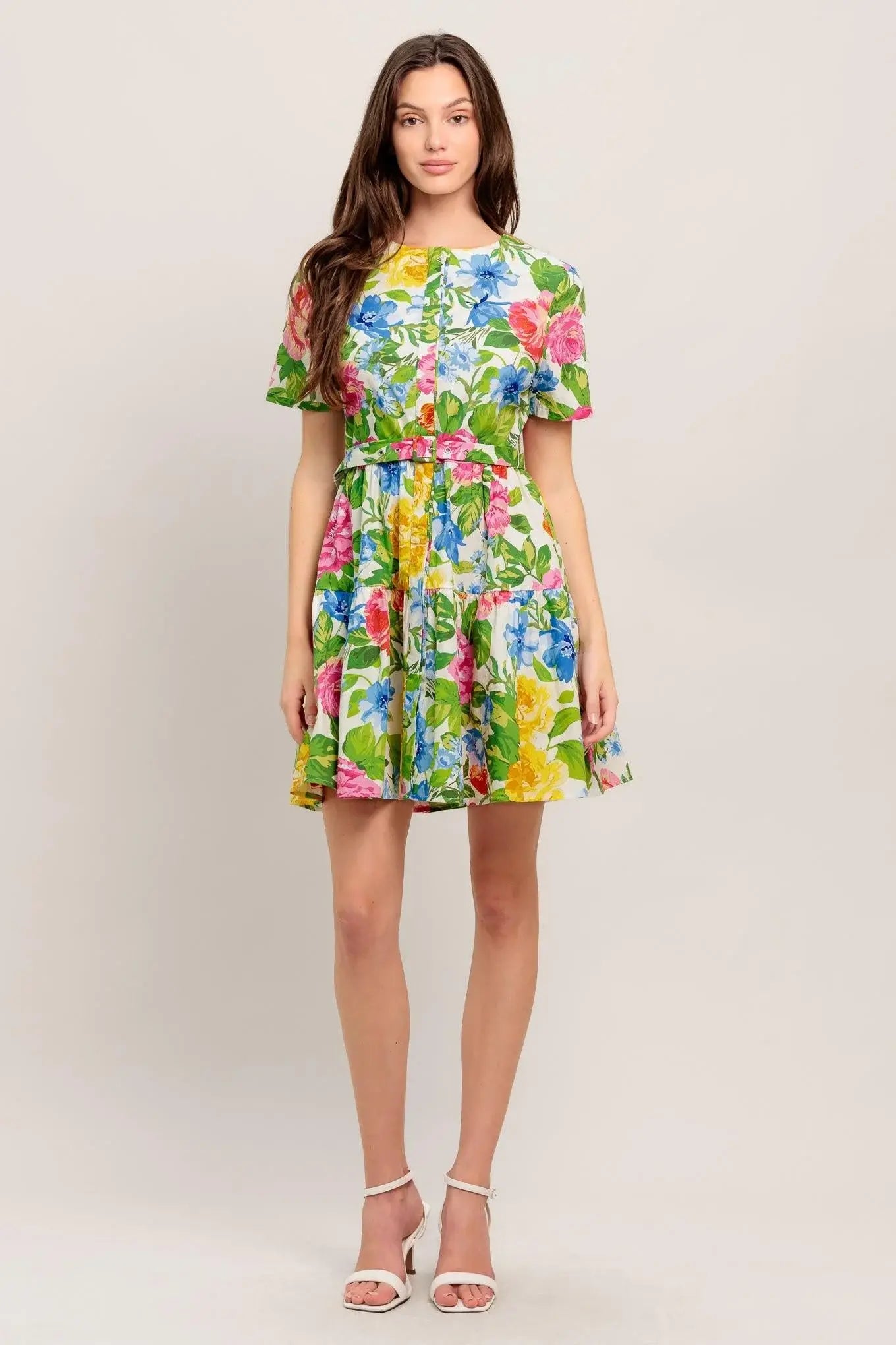SUNSHINE IN FULL BLOOM WOVEN MINI DRESS - Flying Tomato - Flyclothing LLC