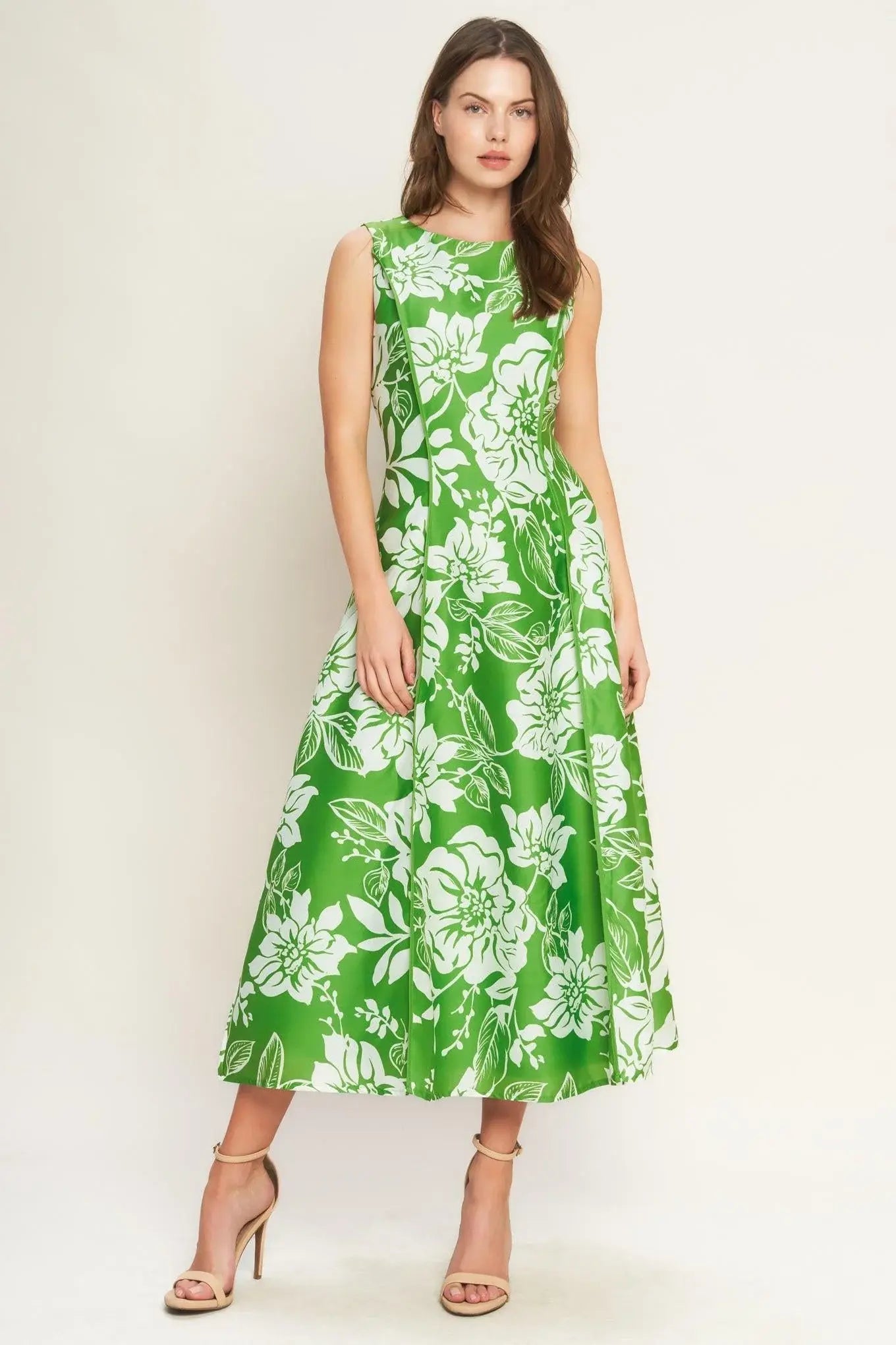 GARDEN GODDESS WOVEN MIDI DRESS - Flying Tomato - Flyclothing LLC