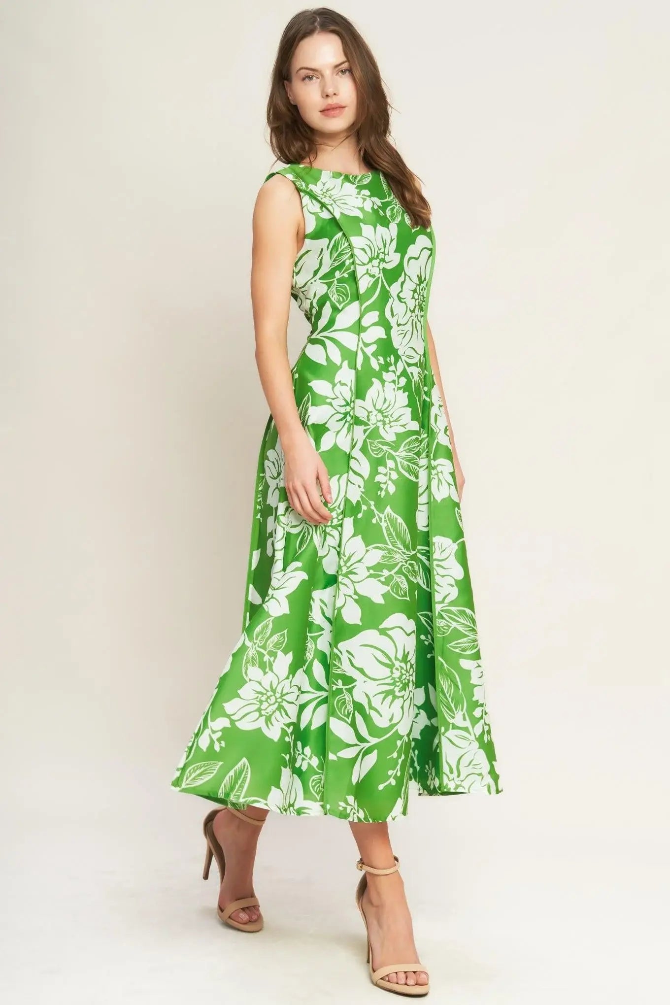 GARDEN GODDESS WOVEN MIDI DRESS - Flying Tomato - Flyclothing LLC