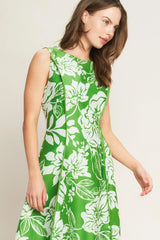 GARDEN GODDESS WOVEN MIDI DRESS - Flying Tomato - Flyclothing LLC
