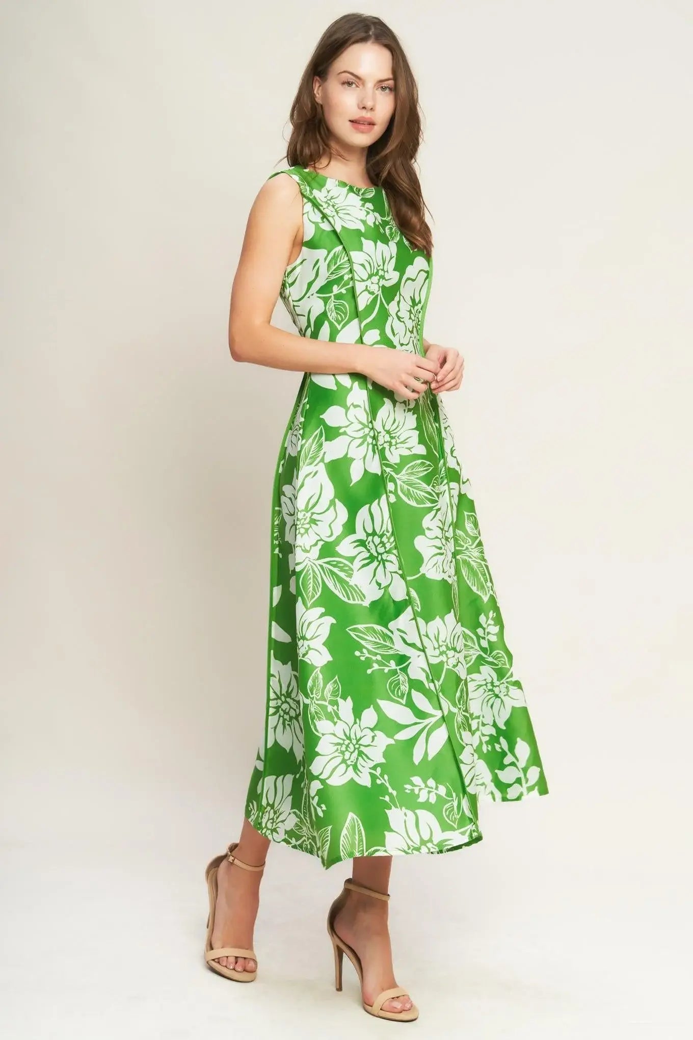 GARDEN GODDESS WOVEN MIDI DRESS - Flying Tomato - Flyclothing LLC