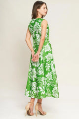 GARDEN GODDESS WOVEN MIDI DRESS - Flying Tomato - Flyclothing LLC