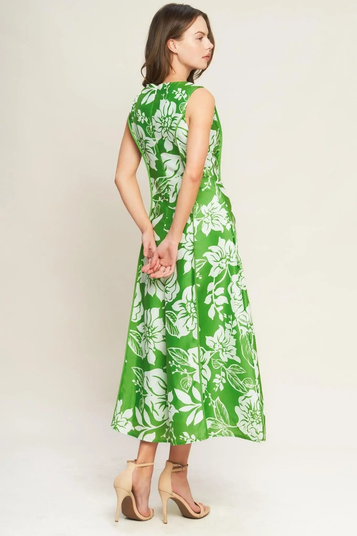 GARDEN GODDESS WOVEN MIDI DRESS - Flying Tomato - Flyclothing LLC