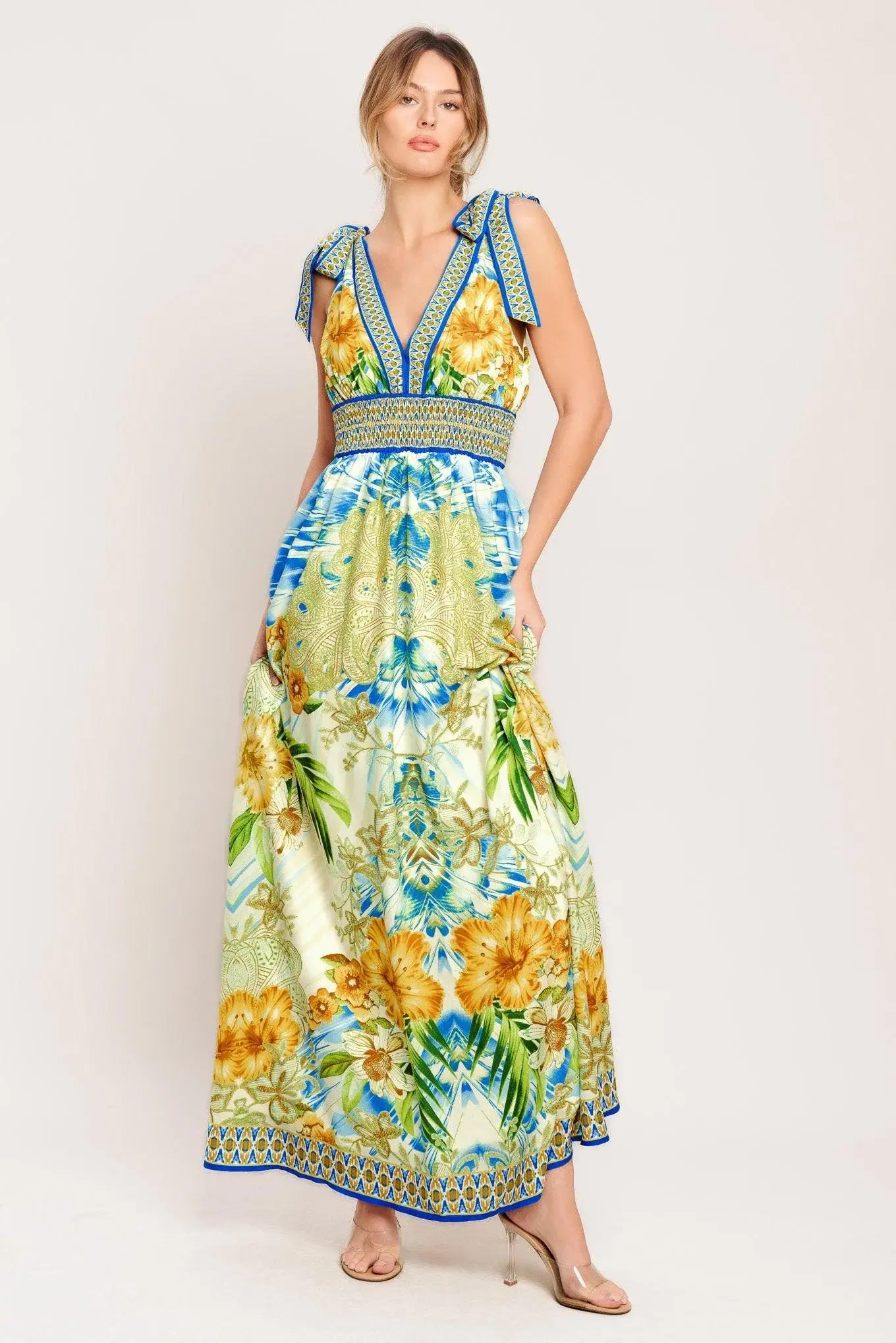 RESORT OPULENCE WOVEN MAXI DRESS - Flying Tomato - Flyclothing LLC