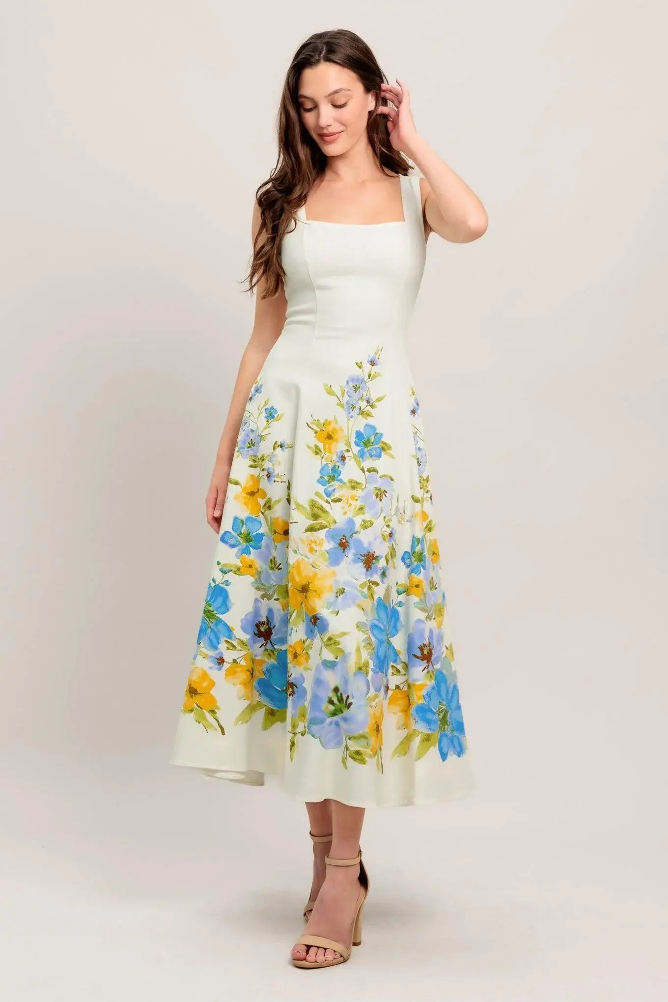 DREAMING OF THE COAST WOVEN MIDI DRESS - Flying Tomato - Flyclothing LLC