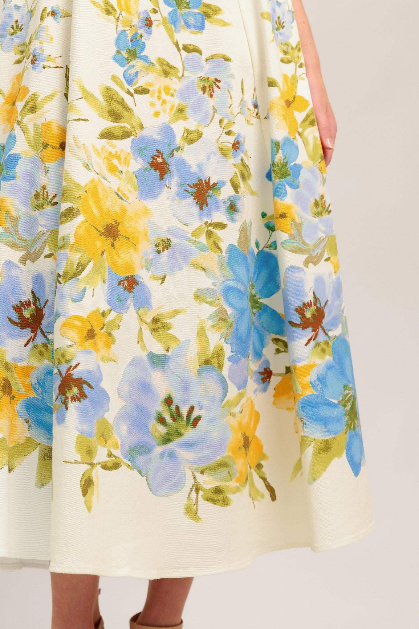 DREAMING OF THE COAST WOVEN MIDI DRESS - Flying Tomato - Flyclothing LLC